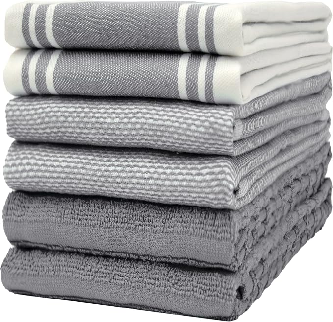 Premium Kitchen Towels | Large Cotton Dish Towels | Flat & Terry Highly by BumbleTowels