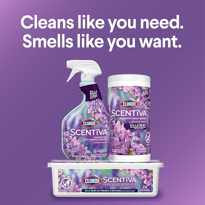 Clorox Scentiva Disinfecting Wipes, Lavender and Jasmine - Image 9