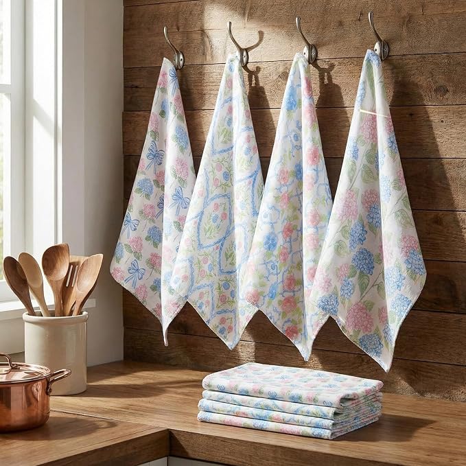 Reusable Cleaning Cloths Washable Cotton Kitchen Dish Towels - Image 6