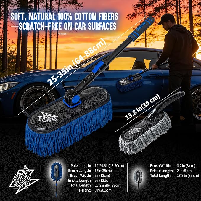 Flash Dog Car Duster Exterior & Interior Duster Aluminum Alloy Extendable - Image 7