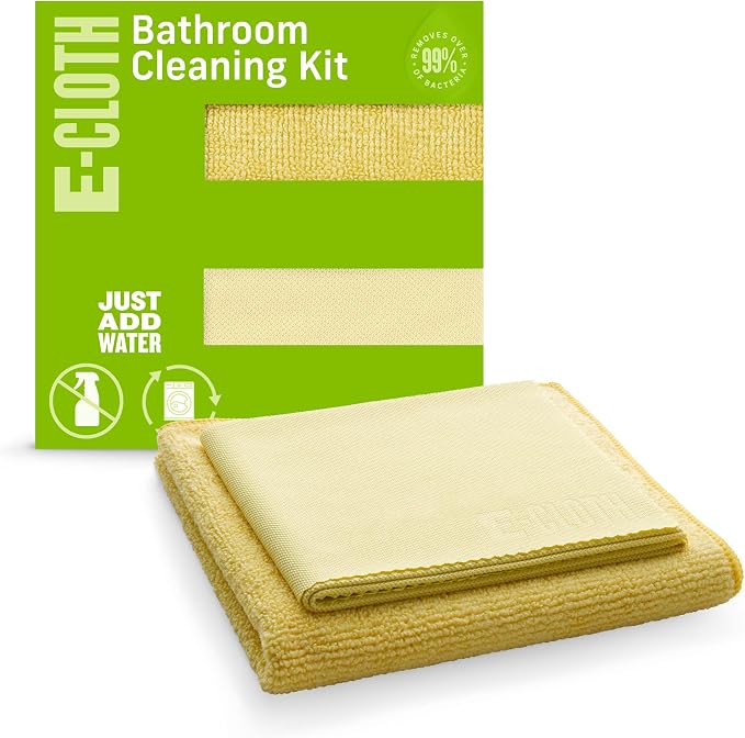 E-Cloth Bathroom Cleaning Kit, Premium Microfiber Cleaning Cloth, Ideal Bathroom by E-Cloth