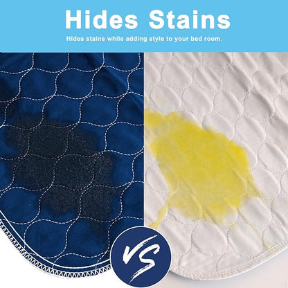 Alsunny® Hide Stains Waterproof Pads 45x56 Inch(2Pack),Bed Pads for Incontinence Washable Extra Large,Bed Pads Washable Waterproof for Beds Sofa & Mattress,Adults Seniors Kid,Pet,Incontinence Bed Pads