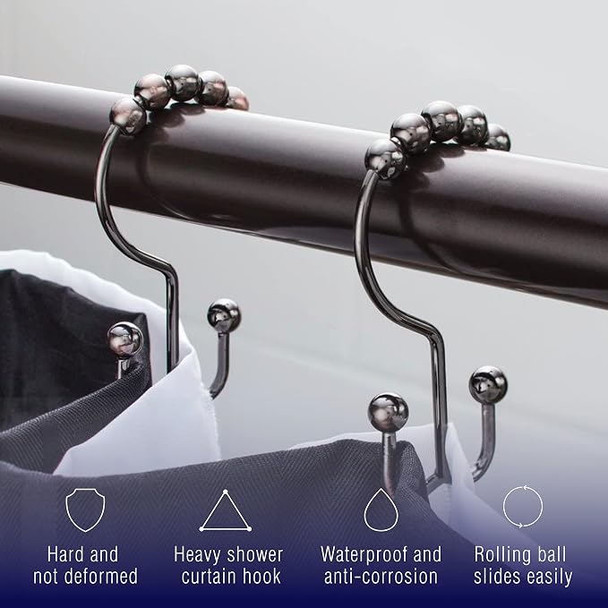 2lbDepot Shower Curtain Rings Hooks - Image 4