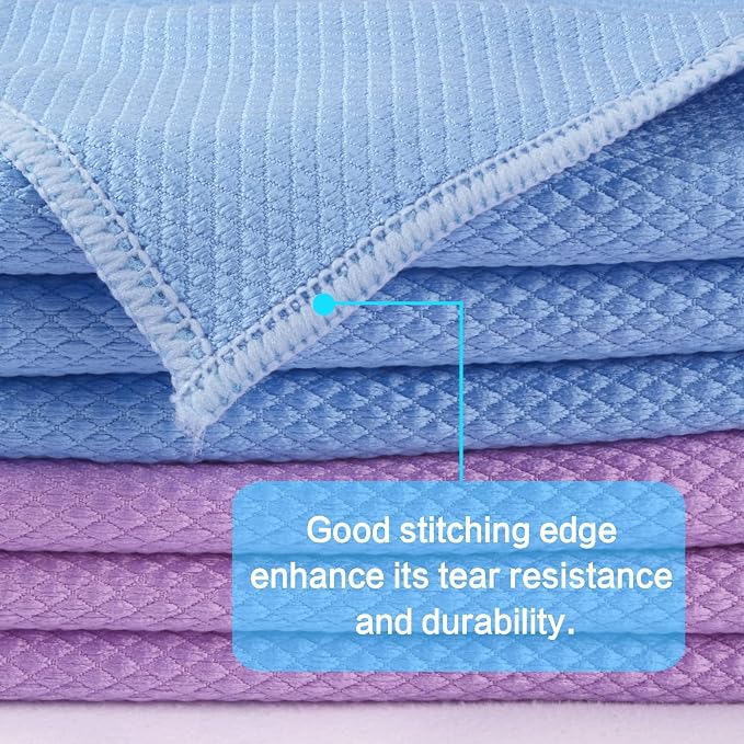 SINLAND Microfiber Glass Cleaning Cloth, Lint Free Cleaning Cloths - Image 3