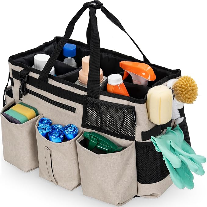 Wearable Cleaning Caddy Bag for Cleaning Supplies, Large Capacity Cleaning by WelcometoIBVIVIC