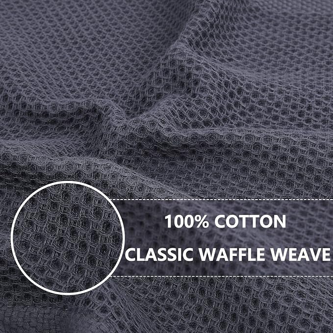 Homaxy 100% Cotton Waffle Weave Kitchen Dish Cloths, Ultra Soft Absorbent Quick - Image 2