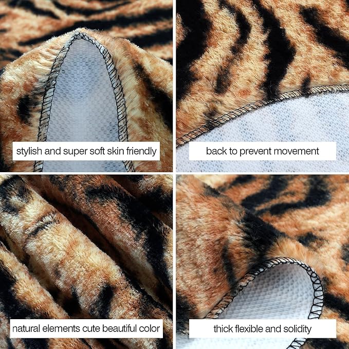 MACEVIA Tiger Printed Skin Area Rugs Western Decor - Image 4