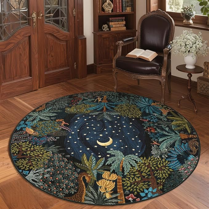 GarveeHome Round Area Rugs 4ft for Kids Room - Image 3