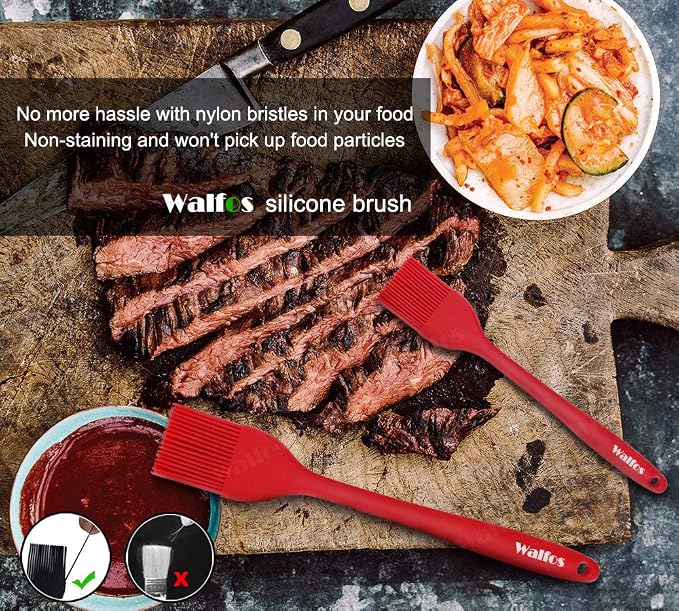 Walfos Silicone Basting Pastry Brush, Heat Resistant Pastry Brush Set, Strong - Image 5