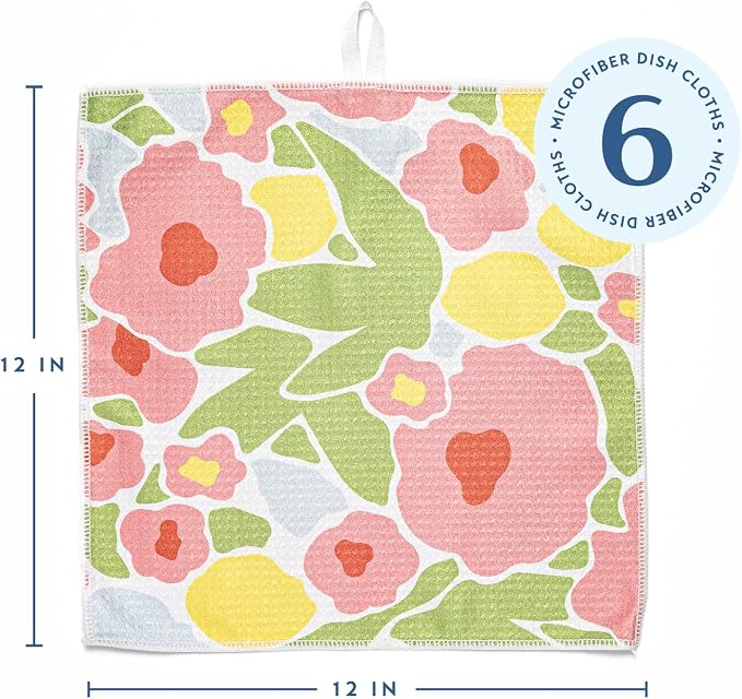 ELYN Microfiber Kitchen Dish Cloth Set, Quick-Dry & Absorbent Waffle Weave - Image 2