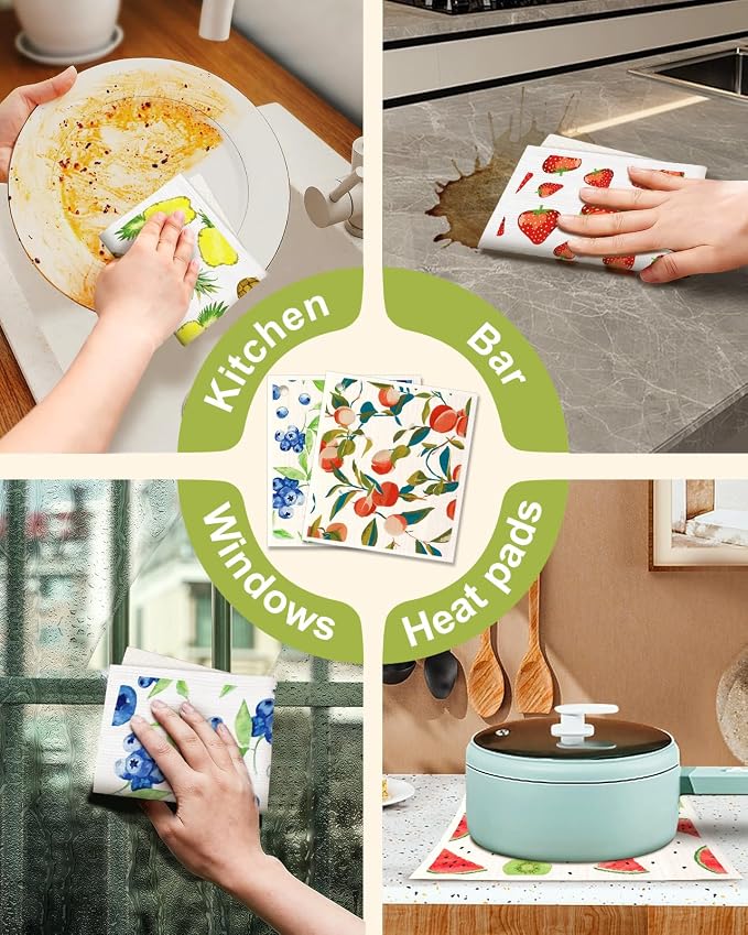 6 Pack Swedish Dishcloths for Kitchen - Image 6