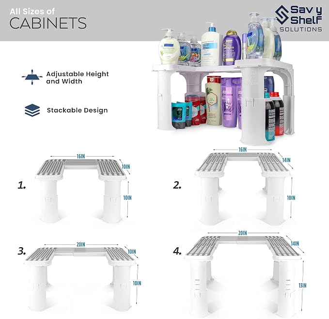Expandable Under Sink Organizer and Storage I Bathroom Under the Sink Organizer - Image 7
