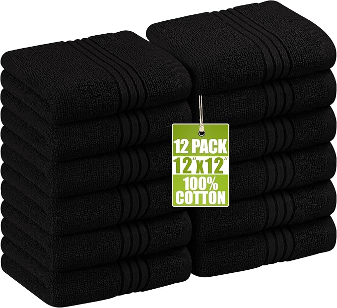 Utopia Towels Wash Cloths Set, 12 by 12 Inches, 100% Cotton Ring Spun, Highly by UTOPIATOWELS