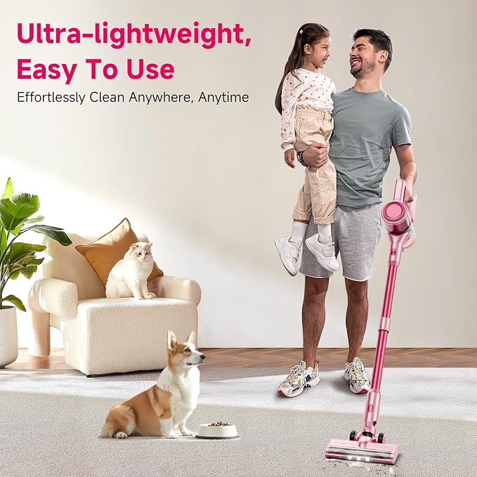 Cordless Vacuum Cleaner, 8 in 1 40Kpa 55Mins, Lightweight Vacuum Cleaners - Image 6