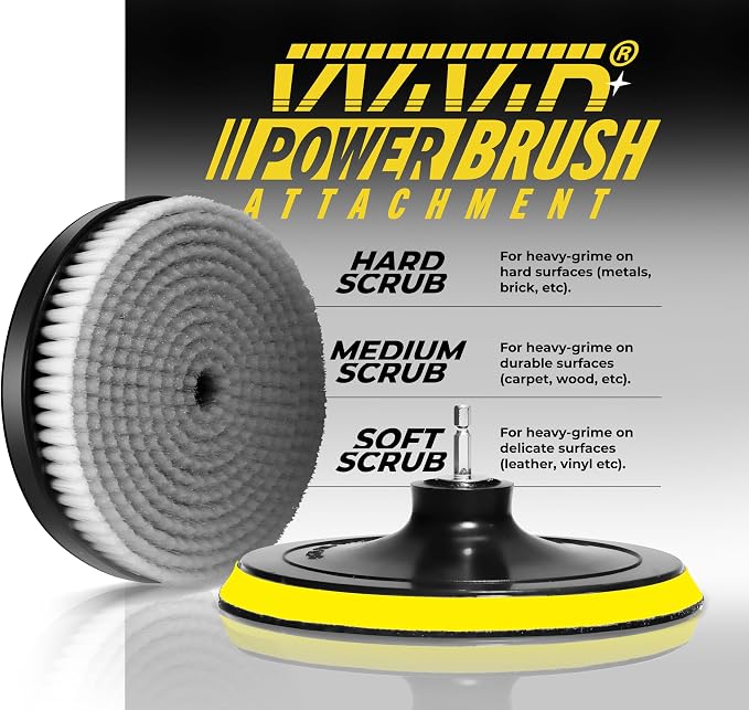 VViViD Drill Backing Plate + Power Scrub Brush Attachment, 150mm Diameter Large - Image 5