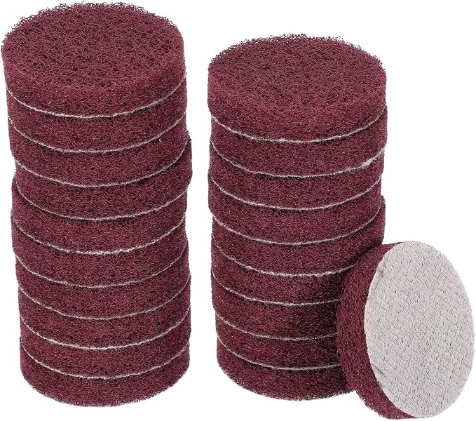 HARFINGTON 20pcs Scrubber Scouring Pads 500 Grits 2 Inch Drill Power Brush Hoop by HARFINGTON