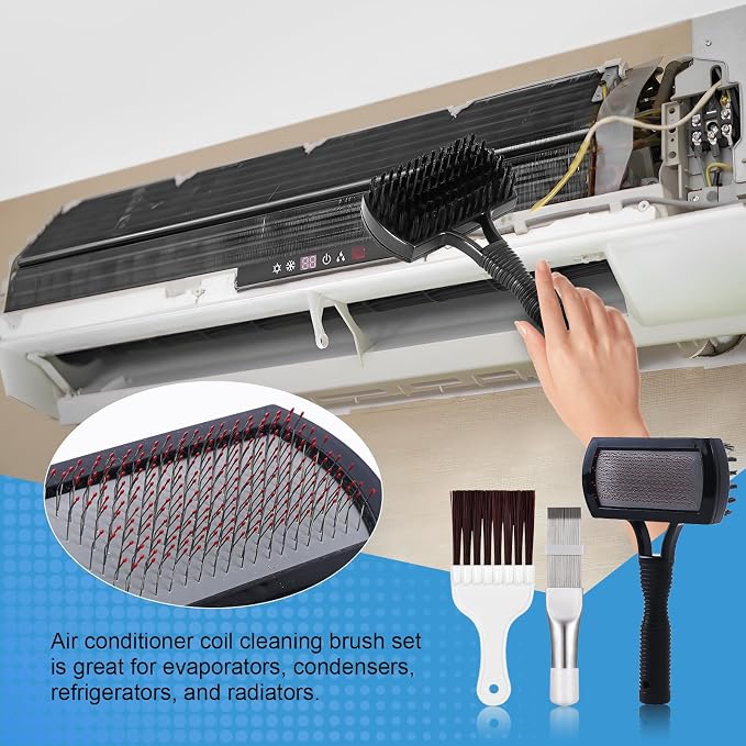 Aufind 7 PCS Different Air Conditioner Fin Cleaner kit, Brush Condenser Ac Coil - Image 4