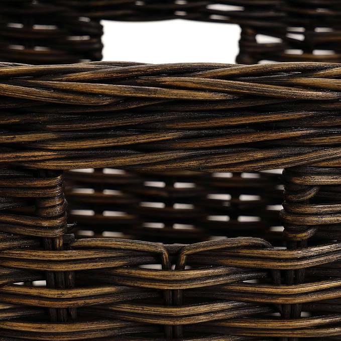 The Basket Lady Tall Rectangular Wicker Storage Basket, 16.5 in L x 10.5 in W x - Image 4