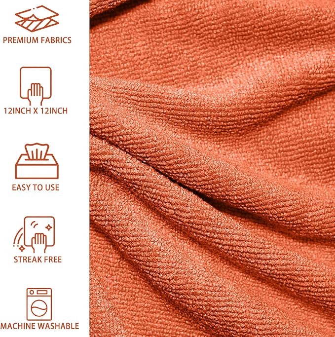MRD's Home 20Pack Microfiber Cleaning Cloth in Bag, Lint Free, Scratch & - Image 2