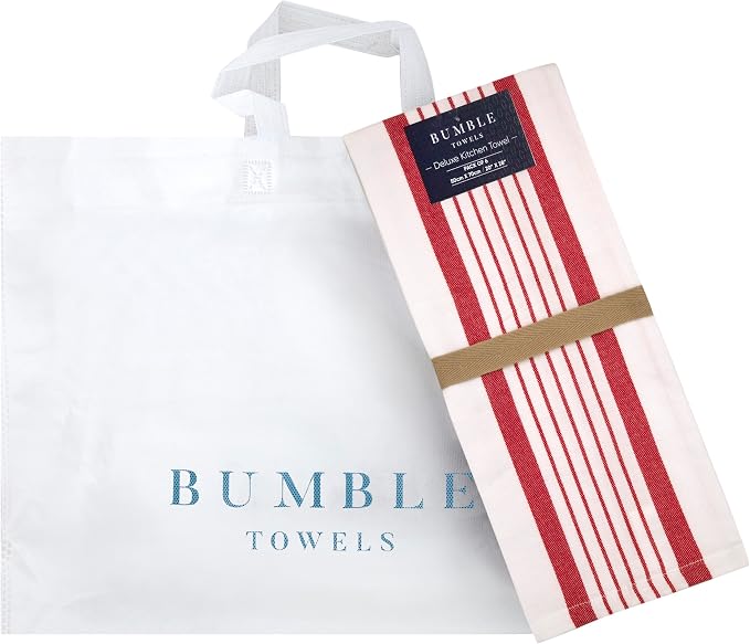 Premium Kitchen Towels | Large Cotton Dish Towels | Flat & Terry Highly - Image 5
