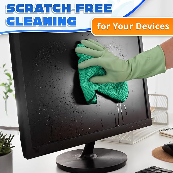5 Pcs Thick Microfiber Cleaning Cloth – Dual-Layer Cleaning Rags, High-Tensile - Image 7