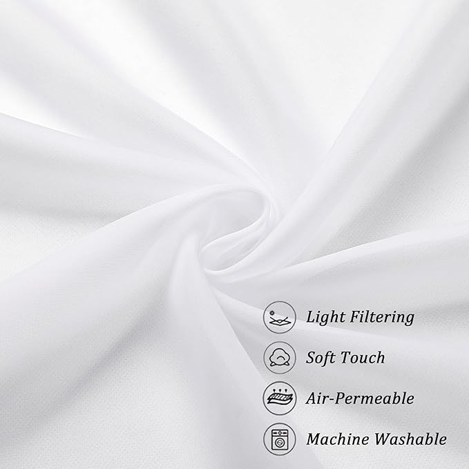 Chyhomenyc Ivory Sheer Scarf Valances - Image 8