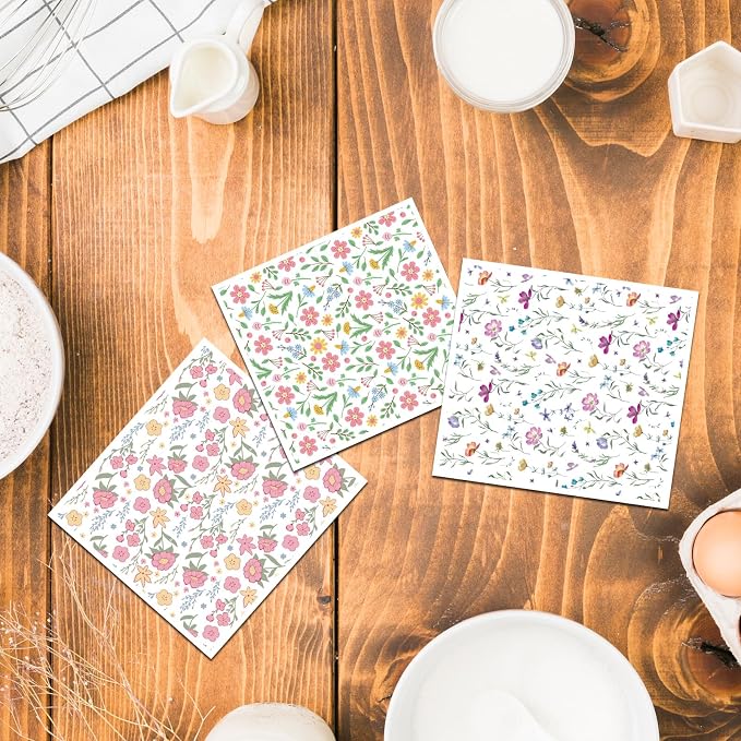 Floral Swedish Dish Cloths for Kitchen, 6 Pack Reusable Wildflowers Swedish - Image 5