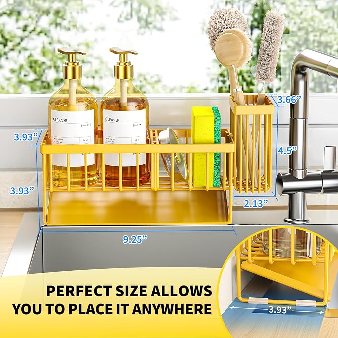 Cisily Yellow Sink Caddy Organzier - Image 2