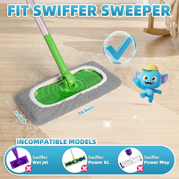 6 Pack Reusable Mop Pads Compatible - Image 2