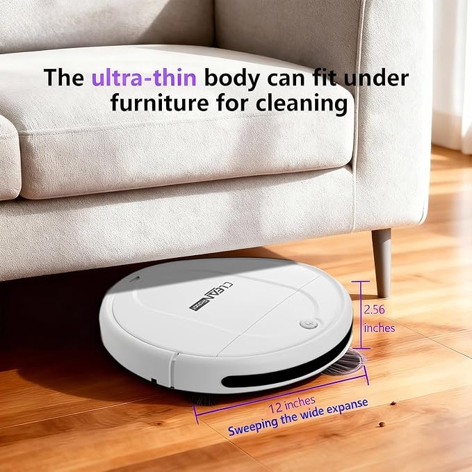 Robot Vacuum Cleaner, 3000Pa Powerful Suction, 2.56-inch Ultra-Slim Body - Image 5