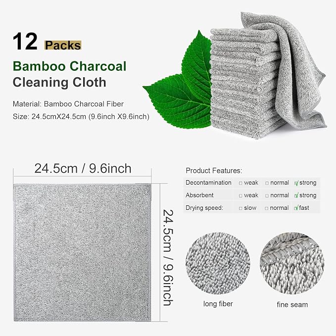 HAOBAOBEI Kitchen Cloth Dish Towels, Premium Dishcloths, Super Absorbent - Image 4