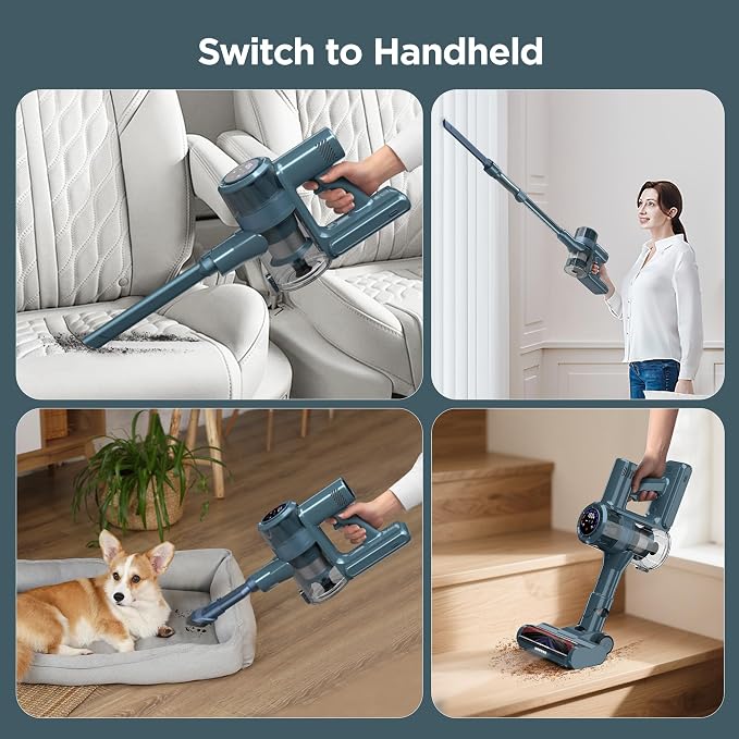 Cordless Vacuum Cleaner, 33KPA/400W Powerful Stick Vacuum - Image 6