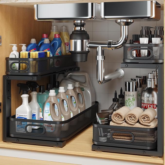2 Pack 17.3IN-Depth Under Sink Organizer by UnderSinkOrganizer