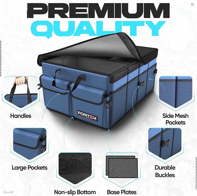 FORTEM Trunk Organizer For SUV Car Trunk Organizer, Foldable Storage, Car - Image 2