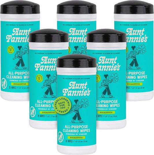 Aunt Fannie's Natural Cleaning Vinegar Wipes, Eucalyptus Scent by AuntFannies