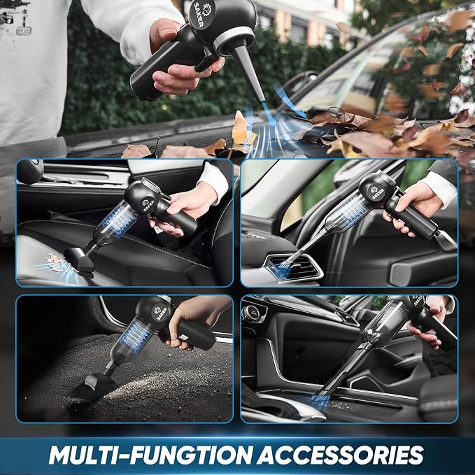 Saker Portable Car Vacuum Cordless 20000Pa 6 in 1 Multifunctional Adjustable - Image 5