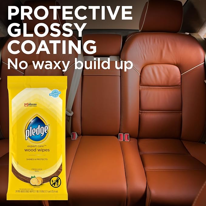 Pledge Expert Care Enhancing Wood Wipes, Lemon Scent - Image 6