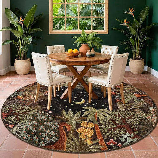 GarveeHome Round Area Rugs 6ft for Bedroom by GarveeHome