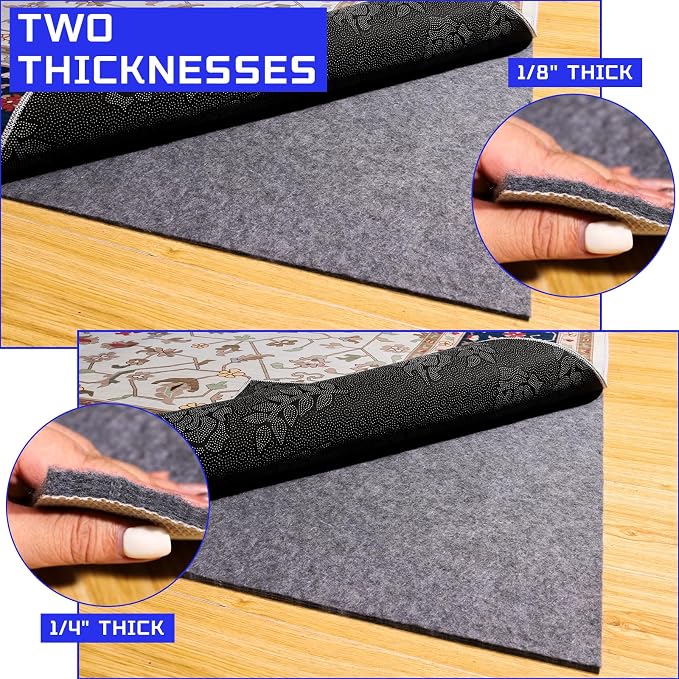 100% Waterproof Non-Slip 1/4” Extra Thick 6x9 ft Rug Pad - Image 7