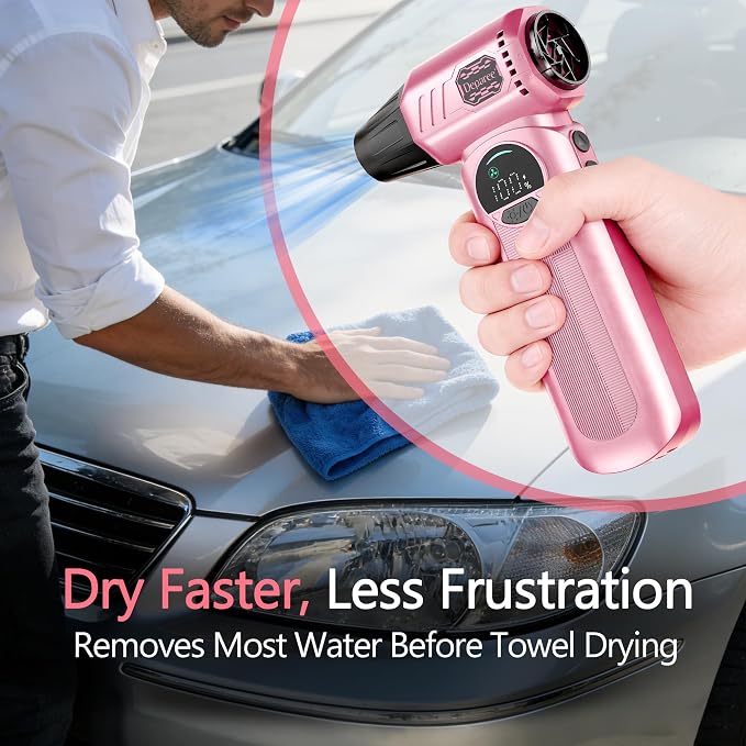 Air Duster, Compressed Air Duster Pink, Rechargeable Cordless - Image 5