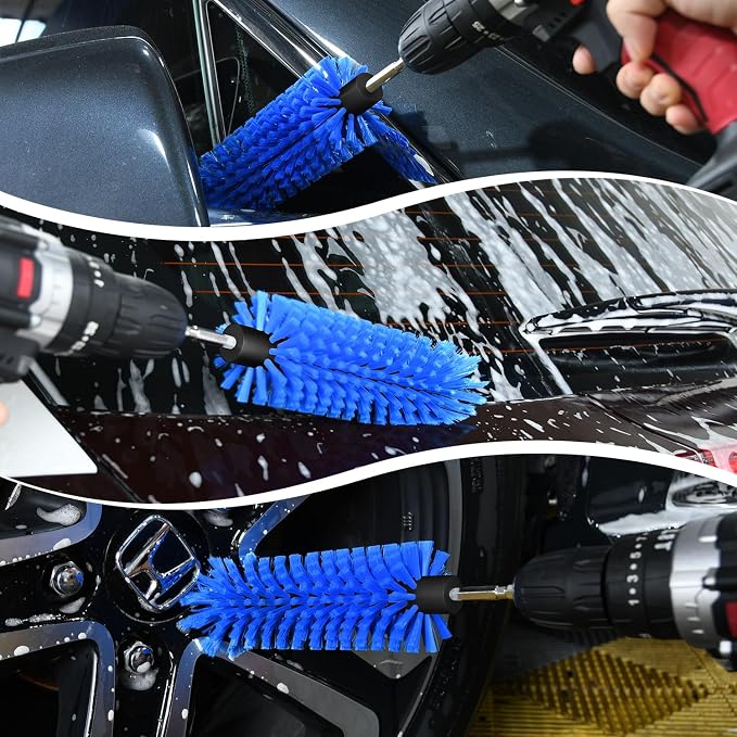 Drill Brush for Car Wheel and Bottle, Highly Dense and Durable Car Cleaning - Image 8
