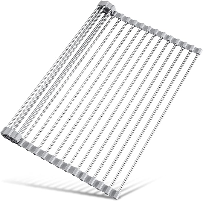 Tomorotec 17.7" x 12.5" Roll Up Dish Drying Rack Over Sink Drying Rack Sink by Tomorotec