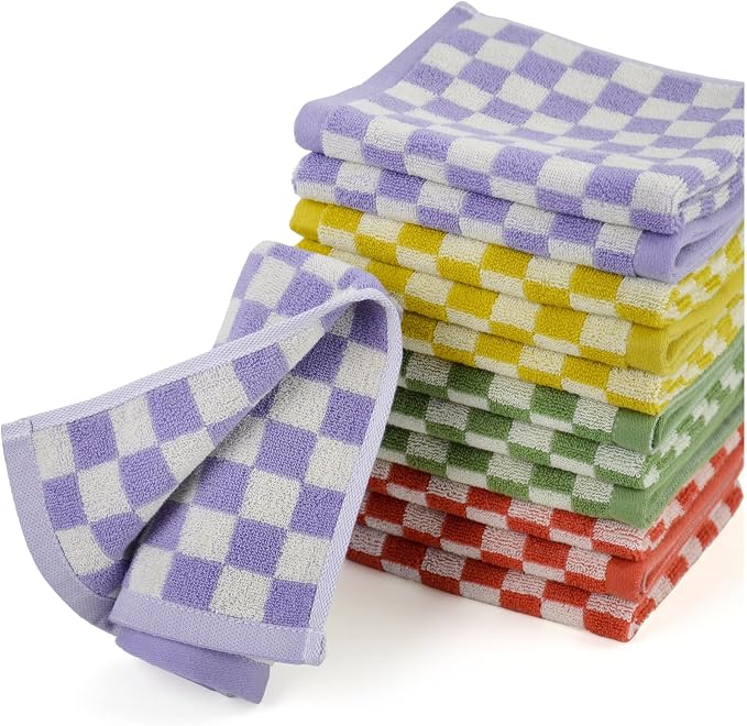 Jacquotha Washcloths 12 Pack Checkered by Jacquotha