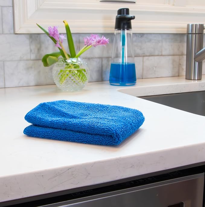 Unger 12” x 12” All-Purpose Microfiber Cloths, 4 Pack, Wet and Dry Cleaning - Image 8