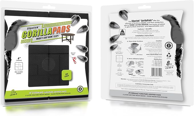GorillaPads Non Slip Furniture Pads/Floor Grippers Pre-Scored to Cut to - Image 2