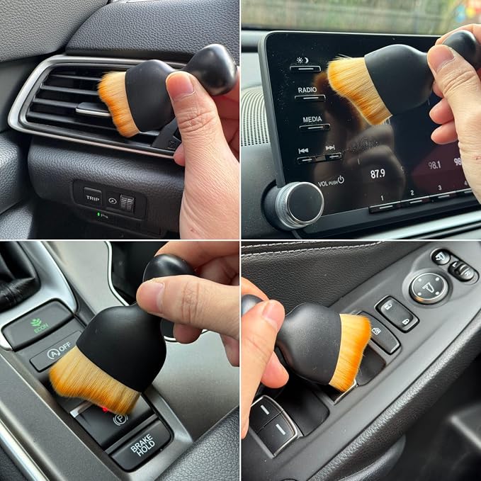 Car Detailing Brush, Soft Bristle Cleaning Brush, Scratch-Free Auto Duster Tool - Image 5