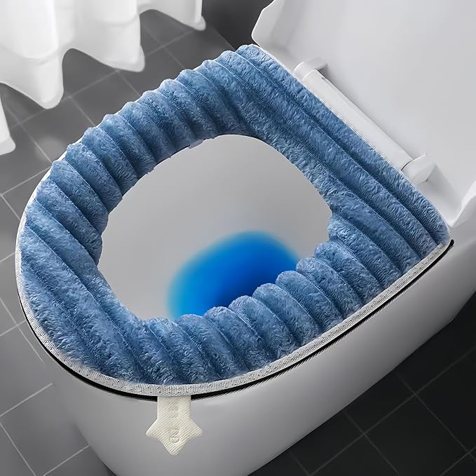 Toilet Seat Warmer Cover, Bathroom Soft Thicker Warmer by werdecade