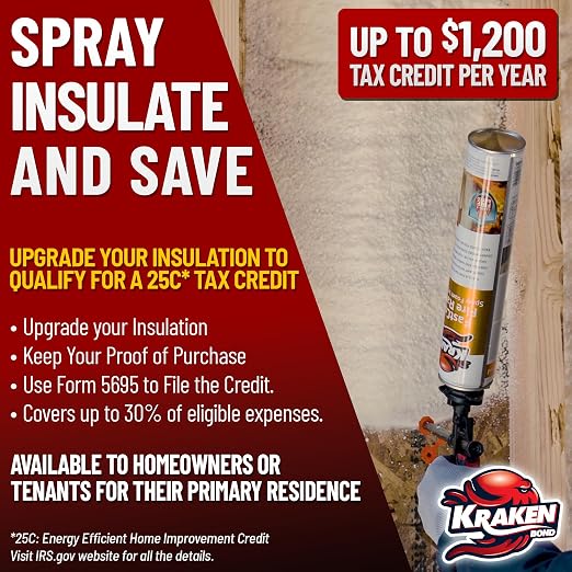Kraken Bond Fastcoat Fire Rated Spray Foam Insulation Closed Cell in a Can 360 - Image 4