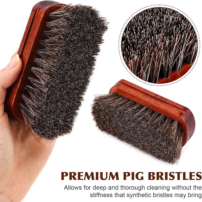 LemonRoad 12 Pcs Bulk Leather Horse Hairbrush Shoe Shining Brush - Image 4