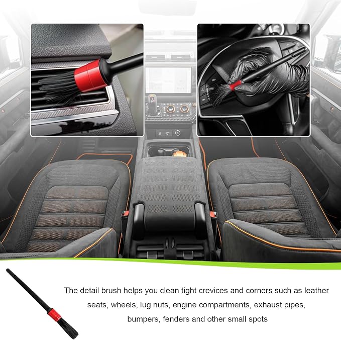 3 PCS Wheel Rim & Tire Brush Set, Scratch-Free Soft & Stiff Bristle Wheel - Image 5